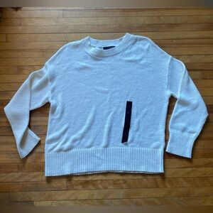 NWT Sz Large Banana Republic Cream 53% Cotton Sweater